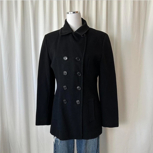 Jones New York wool cashmere blend double-breasted Black 8. - Picture 4 of 12